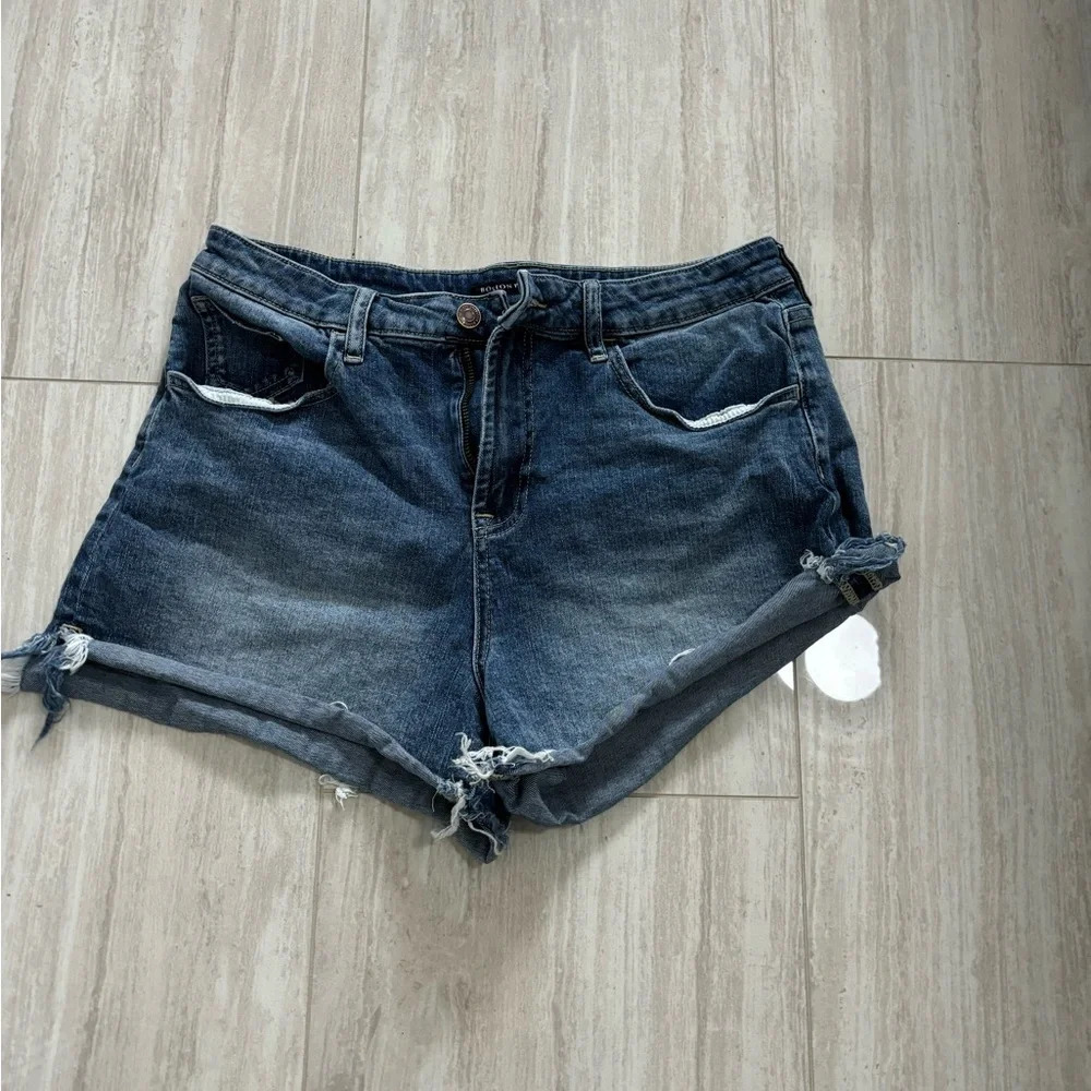 Boston Proper Women’s Dark Denim Cutoff Off Shorts Size 12